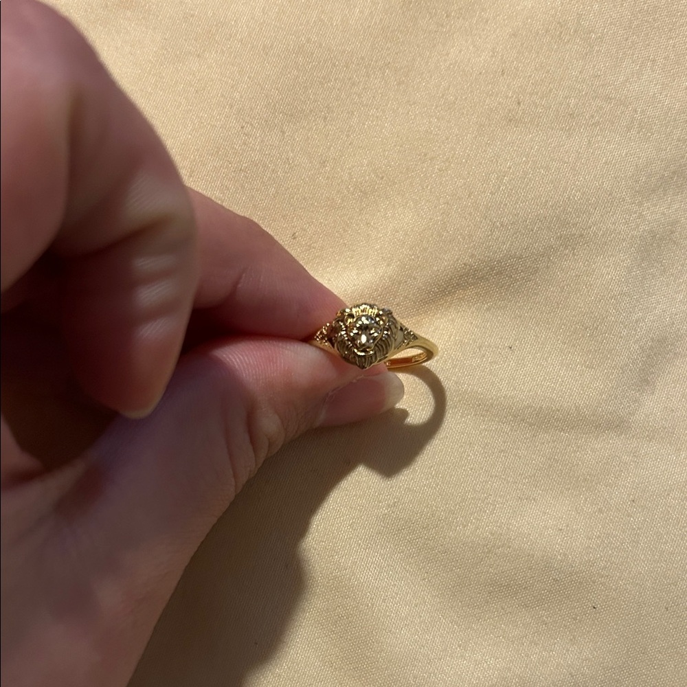 Gold plated Lion Ring